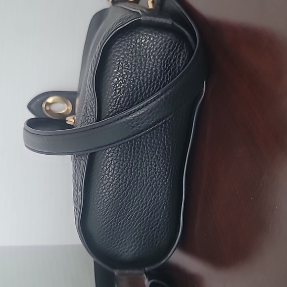 Coach Addie Bag Classic Pebbled Black Leather Turnlock Shoulder Crossbody C2814 - Picture 9 of 12